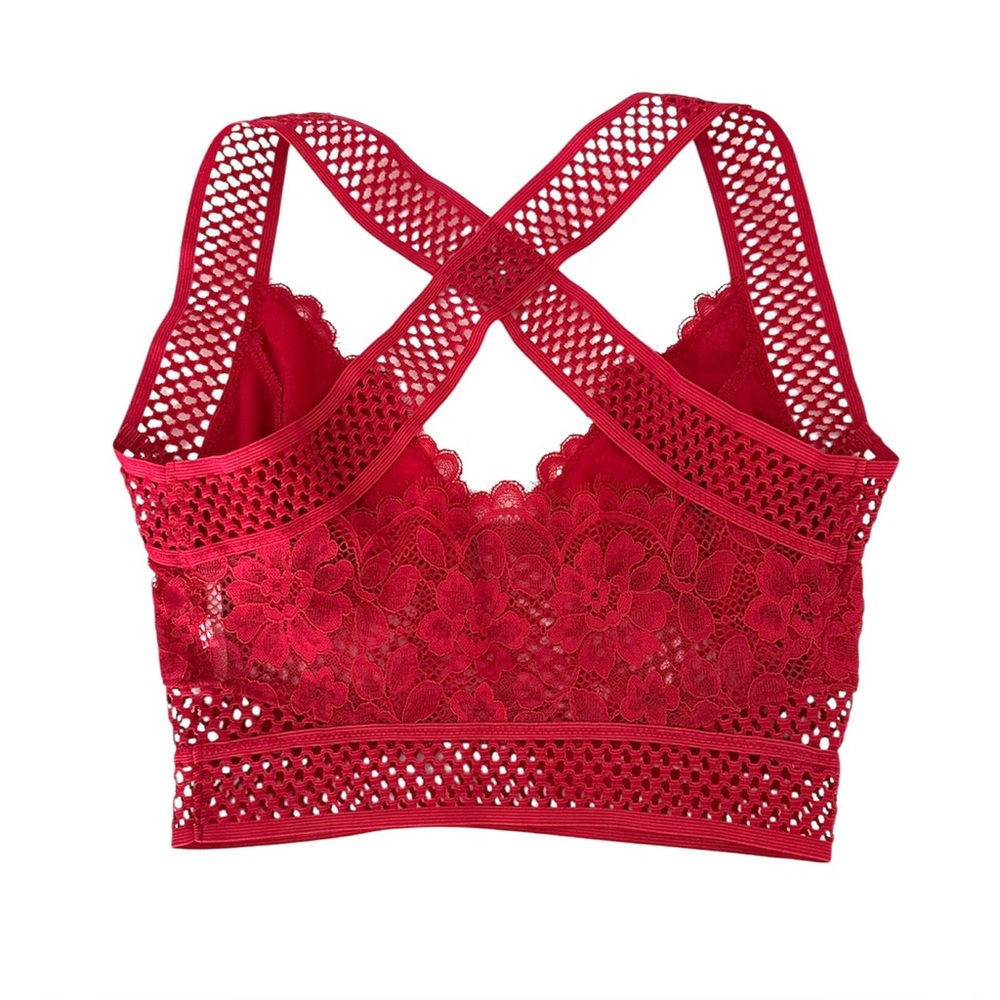 NWOT Set - Free People Intimates - Lace Bralette Set - Blue and Red - Picture 9 of 10